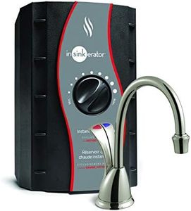 InSinkErator Wave Instant Hot and Cold Water Dispenser System, Faucet & Tank, Satin Nickel, HC-Wave-SN