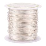 Pandahall 75.5 Feet Tarnish Resistant Copper Wire 24 Gauge Jewelry Beading Craft Wire for Jewelry Making (Silver)