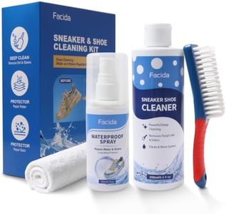 Shoe Cleaner Kit for Sneakers - 8.4 fl oz Sneaker Cleaner, Protector Spray