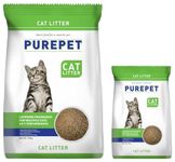 Purepet Clumping Lavender Fragrance Cat Litter (for Multiple Cats), 10 kg,Purepet Clumping Lavender Fragrance Cat Litter (for Multiple Cats), 5kg