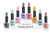 ColorUP HD Nourishing Chip Resistant Long Wear Non-toxic Vegan Pastel Nail Polish 8ml Combo Set of 8