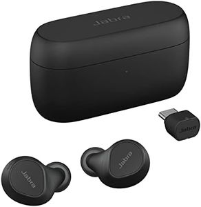 Jabra Evolve2 Buds True Wireless In-Ear Bluetooth Earbuds with Active Noise Cancellation (ANC) MultiSensor Voice Technology - Certified to work with your virtual meeting apps - Black