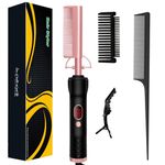 UKLISS Electric Hot Comb for Wigs,Atraightening Comb with LCD 120-230℃, Hair Straightener Comb with Ion Technology, Ceramic Coating Straightening Brush