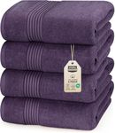 Utopia Towels - Bath Towels Set, Plum - Luxurious 700 GSM 100% Ring Spun Cotton - Quick Dry, Highly Absorbent, Soft Feel Towels, Perfect for Daily Use (4-Pack)
