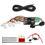 MECMO 4 Way Flat Trailer Wiring Harness for 2015-2022 Toyota Sienna Excluding SE, T-Connector w/Powered Taillight Converter, Plug-in Simple Vehicle-Side 4-Pole Flat Trailer Hitch Wiring