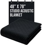 Boxer Studio Sound Dampening Blanket 48" x 78" - Door - Window - Diamond Pattern Insulated Blanket, Light Blocker, Sound Absorbing - Grommets and Loops