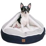 Y’ALL Calming Dog Bed – Round Moon Shape Pet Bed for Small and Medium Dogs and Cats – Super Soft and Self-Warming Orthopedic Dog Beds – Machine Washable Medium Dog Bed with Removable Cover (Medium)