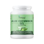 KAZIMA Aloe Cucumber Gel with Pure Aloe Vera & Cucumber for Face, Skin & Hair - Exfoliate Skin, Reduces Acne Scars, Wrinkles, Sunburn, Dark Circles & Moisturizes Skin (500 Gram)