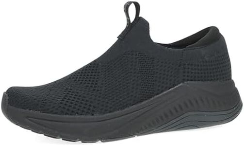 Dansko Pep Slip-On Walking Sneakers for Women - Comfortable, Breathable Walking Shoes with Arch Support - Stain Resistant with Lightweight Rubber Outsole Black 8.5-9 M US