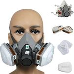 Dvluck 7 in 1 Half Face Mask Suit for 3M 6200 Gas Spray Painting Protection Respirator (Black)