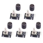 WayinTop 5pcs 360 Degree Rotary Encoder Module KY-040 Brick Sensor Development Board with Push Button for Arduino