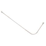 PrettyHome L Shapaed Bathroom Bathtub Corner Shower Curtain Rod Large Space 28"x68",Brushed Nickel Finished