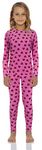 Rocky Thermal Underwear For Girls (Long Johns Thermals Set) Shirt & Pants, Base Layer w/Leggings/Bottoms Ski/Extreme Cold (Heart - X-Small)