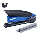 Bostitch Office Executive 3 in 1 Stapler, Includes 210 Staples and Integrated Staple Remover, One Finger Stapling, No Effort, 20 Sheet Capacity, Spring Powered Stapler, Navy Blue