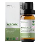 xencare Peppermint USDA Organic Food Grade Essential Oil | 100% Pure Natural Undiluted | Edible & Safe to Ingest & for Skin | Premium Aromatherapy for Diffusers Baths & Topical Use (0.33 fl oz, 10ml)