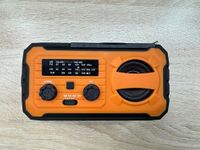 Hand Crank Emergency Radio, 10000mAh Weather Radio with AM/FM/NOAA, Solar Prower, SOS Alarm, Phone Charging, LED Flashlight, Portable Survival Gear for Outdoor & Home Emergencies Kits, Orange