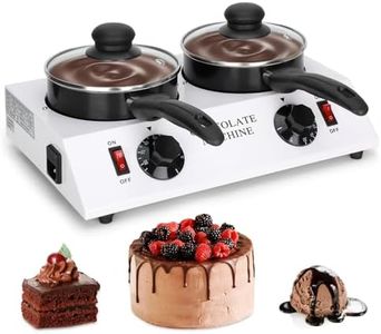 Chocolate Melting Machine Electric Heating Chocolate Tempering Machine Melting Pot Fast and Even Melting Ideal Create for Chocolate,Candy,Butter Making Warming Coffee Milk Wine (Double)