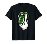 Lick Smoke Weed Leaf Pattern Marijuana 420 Cannabis Pot Gift T-Shirt