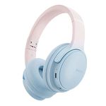 SLuB Wireless Headphones Over Ear, Foldable Bluetooth Headset, HD Stereo Sound, Built-in HD Microphone, 30H Playtime, Suitable for Mobile Phones, Computers, TVs, Games, Outdoors, Offices (Blue)