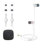 AMVR Noise Isolating Earbuds Earphones Custom Made for Quest 2 VR Headset, with 3D 360 Degree Sound in-Ear Headphones and Earphone Silicone Holders(White) [Oculus]