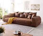 INLENDISH Rangler Suede Fabric 4-Person Sofa Set|Comfortable Living Room|Luxurious Sofa - (Brown)