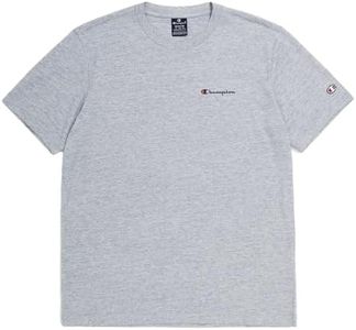 Champion Men's Polo Shirt, Comfortable Athletic Shirt, Best Polo T-shirt for Men, Small-script Smoke Grey Heather, Medium