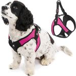 Gooby Escape Free Easy Fit Harness - Hot Pink, Small - No Pull Step-in Patented Small Dog Harness with Quick Release Buckle - Perfect On The Go No Pull Harness for Small Dogs or Medium Dog Harness