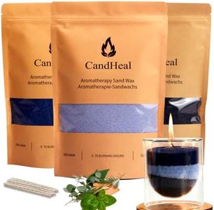 CandHeal Pearled Candle Sand with Wicks,3.3 lb Eucalyptus Sand Wax