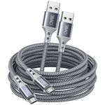 Micro USB Cable (2Pack 3M), Android Charger Micro USB Charge Cable Braided Charging Cord Compatible with Galaxy S7 S6 J7 Edge Note 5, PS4 Controller, Kindle Fire HD 6 7,Huawei, Sony, Nexus, Nokia etc.