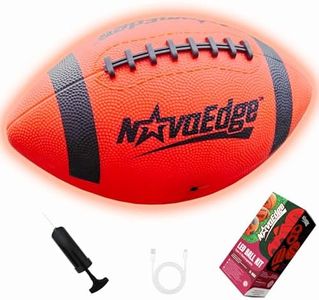 NovaEdge Glow in The Dark Football | LED Light Up Ball for Kids & Adults | Junior Size 6 | USB-C Rechargeable | Gift for Boys Girls Ages 6+ | Outdoor Night Games, Beach, Camping Fun