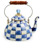 MacKenzie-Childs Royal Check Enamel Tea Kettle - 3 Quart