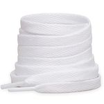 Stepace [2 Pairs] Flat Shoe Laces 5/16" Wide for Sneakers - 13 Colors Shoelaces White 120