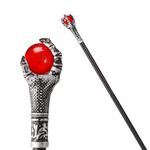 Spooktacular Creations Halloween Costumes Walking Cane Red Fire Dragon ClawWands with Fire Wizard Staff Stick Accessories for Halloween Party Pretend Play Costume, Halloween Dress Up