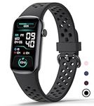 Teslahero Fitness Tracker,Smart Watch with Heart Rate Sleep Blood Oxygen Monitor,Waterproof Activity Tracker Watch for Men Women,Step Calorie Counter Pedometer for Fitbit Android and iPhone (Black)