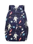 Frantic Waterproof Polyester 26 L School Backpack with Pencil/Staionery Pouch School Bag Daypack Picnic Bag For School Going Boys & Girls (Blue_Astronaut_Boy_A)