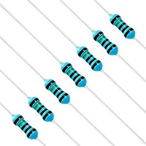 Chanzon 100pcs 1/4W (0.25W) 1.5K Ω ohm 1k5 Metal Film Fixed Resistor 0.01 ±1% Tolerance 1.5KR MF Through Hole Resistors Current Limiting Rohs Certificated