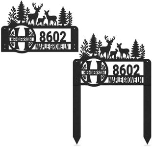Custom Address Signs for Houses, Metal House Number Plaque