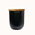 GIFTBASH Matt Finish Round Base Empty Colored Glass Jar with Cork Lid, Set of 3, 200 ml Each, | Storage Jar | Jars for Candle Making | Jar for Diy Projects | Jars for Gift Hampers (Black)