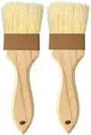 NXRACSH Pastry Brush,2 inch Basting Brush for Cooking and Baking,Natural Bristle Food Brush for Oil & Sauce,No Bristles off,Easy Clean,Durable Kitchen Marinade Butter Culinary Utensil (2 Pack)