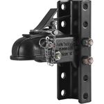 VEVOR Adjustable Trailer Coupler and 5-Position Channel Bracket Kit, 2-5/16" Hitch Ball, 15000 lbs Capacity, Heavy Duty Cast Channel-Mount Coupler, for Towing Camper, Pickup Truck, SUV, Black Coating