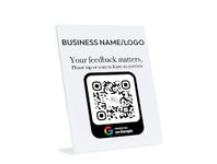 NFC Tap To Review Stands to Boost Your Online Presence, NFC plaque, Mini QR Code sign, Business Review Link, Leave a Review plaque