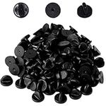 30pcs Rubber Pin Back,Butterfly Clutch Backings,Pin Safety Backs Replacement Uniform Locking Pin Backs Tie Tack Pins Keepers for Brooch Tie Lapel Pins Jewelry Making Hats Badges(Black,11.5x8mm)