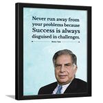 Chaka Chaundh - Ratan Tata Quote Frame - motivational quotes frames - poster with frame - Ratan Tata Quotes Gifts – Quotes wall frames - Inspirational Quotes Wall Framed Posters - (13.6 X 10.6 Inches)