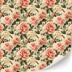 TexturKontor 3 Sheets Self-Adhesive Wallpaper for Dollhouses Scale 1:12 Modern Wallpaper Art Deco Wallpaper Artdeco Wallpaper (Rose Wall), 00003