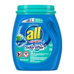 All Mighty Pacs Laundry Detergent 4 in 1 with Odor Lifter, Tub, 60 Count