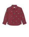 U.S. POLO ASSN. Boy's Regular Fit Shirt (UKSHT0300_Me. Red EXS)