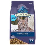 Blue Buffalo Wilderness High Protein Grain Free, Natural Adult Dry Cat Food, Chicken 6-lb