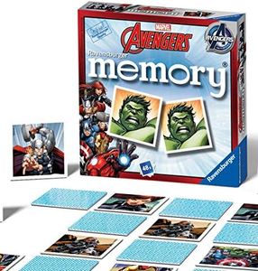 Ravensburger Marvel Avengers Mini Memory Game - Matching Picture Snap Pairs Game for Kids Age 3 Years and Up - Hulk, Thor, Iron Man & More