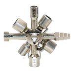 Generic 10 In 1 Universal Cross Key Plumber Keys Triangle For Gas Electric Meter Cabinets Bleed 10 Way Service Utility Key