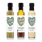 Lucy’s Dressings – Lucy’s Favourites Bundle; Green Pesto Dressing, Lemon & Caper Zesty Dressing and Light & Tangy French Dressing – 3 x 250ml